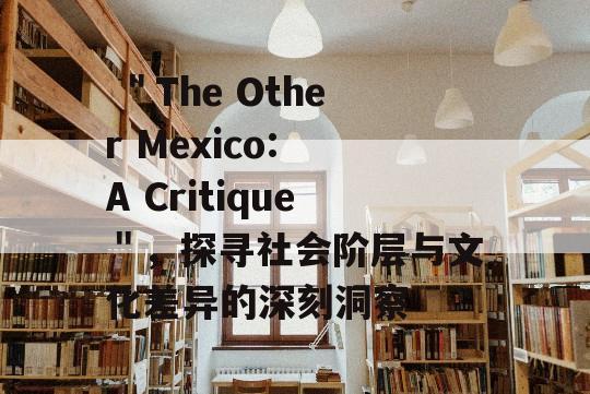  ＂The Other Mexico: A Critique＂，探寻社会阶层与文化差异的深刻洞察